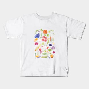 colorful vegetable ink and watercolor collection Kids T-Shirt